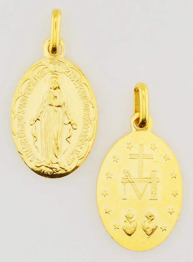 Goldfarbene Wunderbare Medaille mit Gewelltem Rand – 20 mm (pic 1)