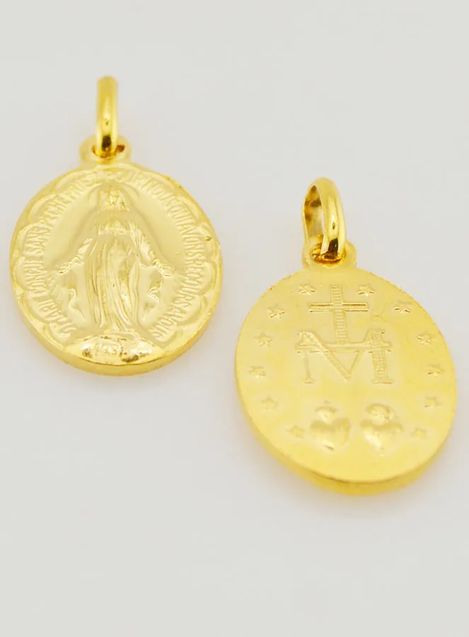 Goldfarbene Wunderbare Medaille mit Gewelltem Rand – 20 mm (pic 2)