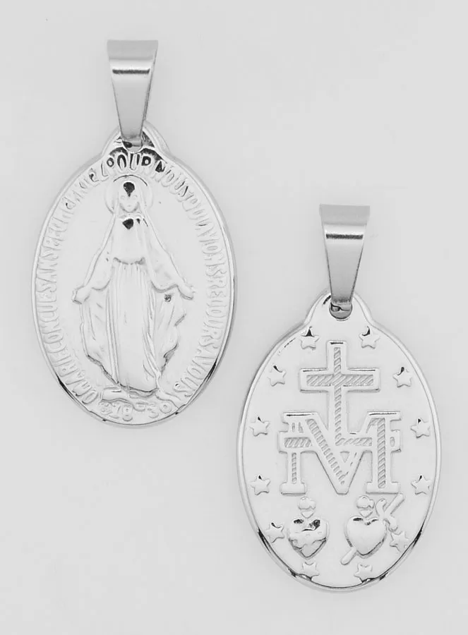 Wunderbare Medaille aus Edelstahl 22mm - Gebet auf Französisch (pic 1)