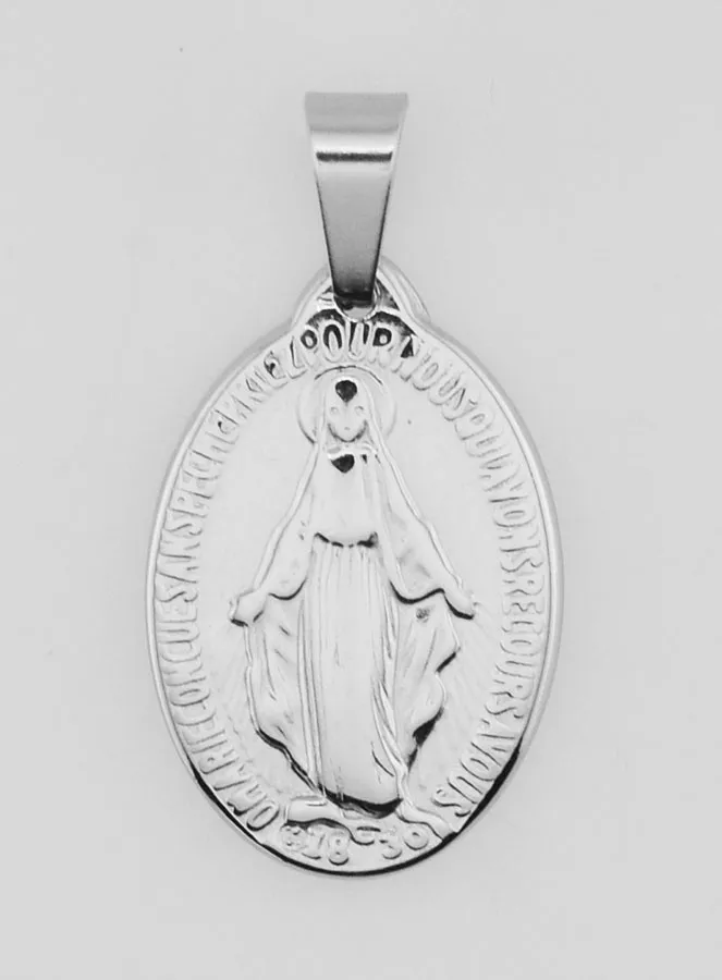 Wunderbare Medaille aus Edelstahl 22mm - Gebet auf Französisch (pic 3)