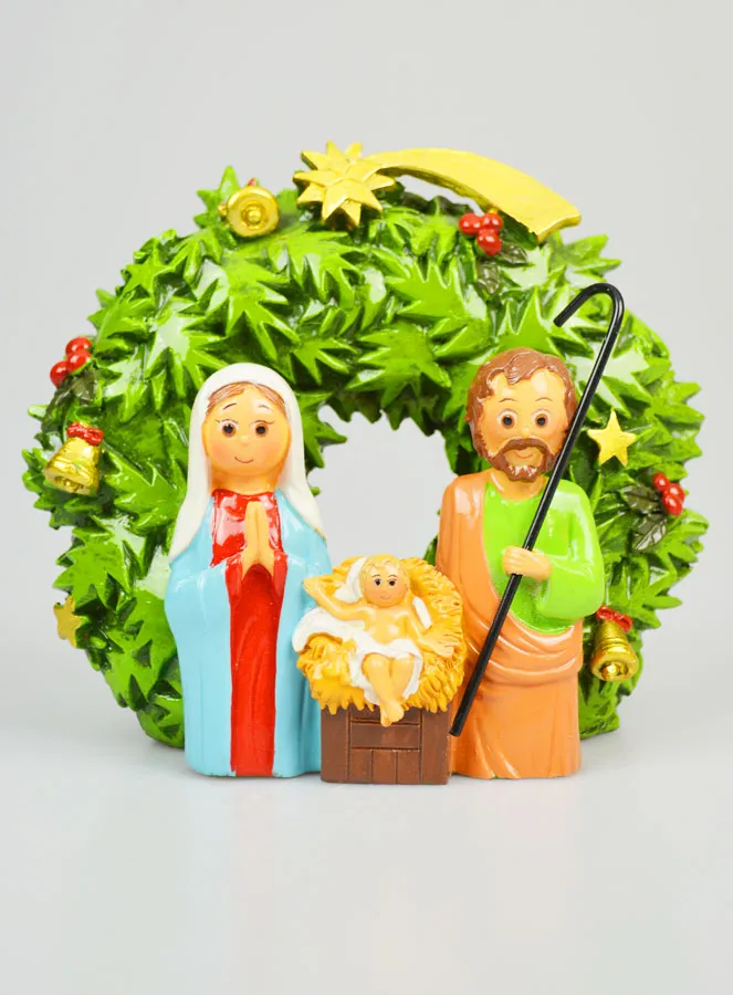 Weihnachtskranz Krippe zum Aufstellen – 15cm (pic 1)