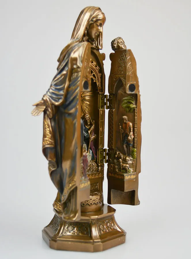 Weihnachtsgeschenk Triptychon Madonna und Geburt Christi – 20cm (pic 3)