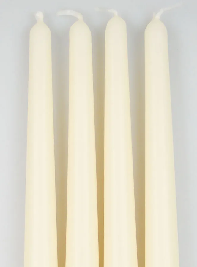 Set 4 Spitzkerzen Elfenbein - 25cm (pic 3)