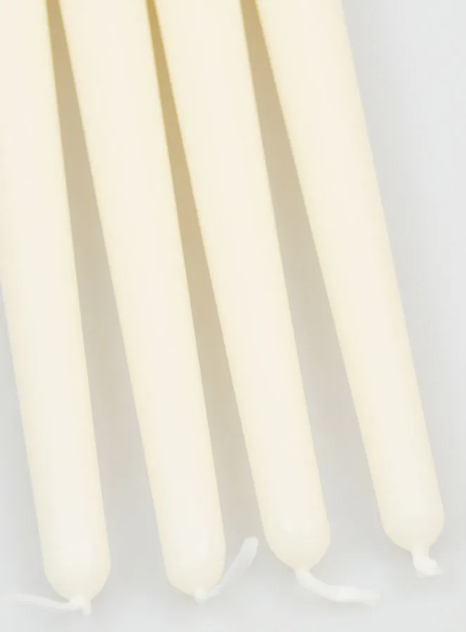 Set 4 Spitzkerzen Elfenbein - 25cm (pic 4)