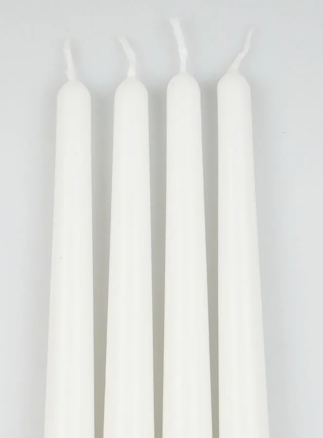 Set 4 Spitzkerzen 25cm - Weiß (pic 3)