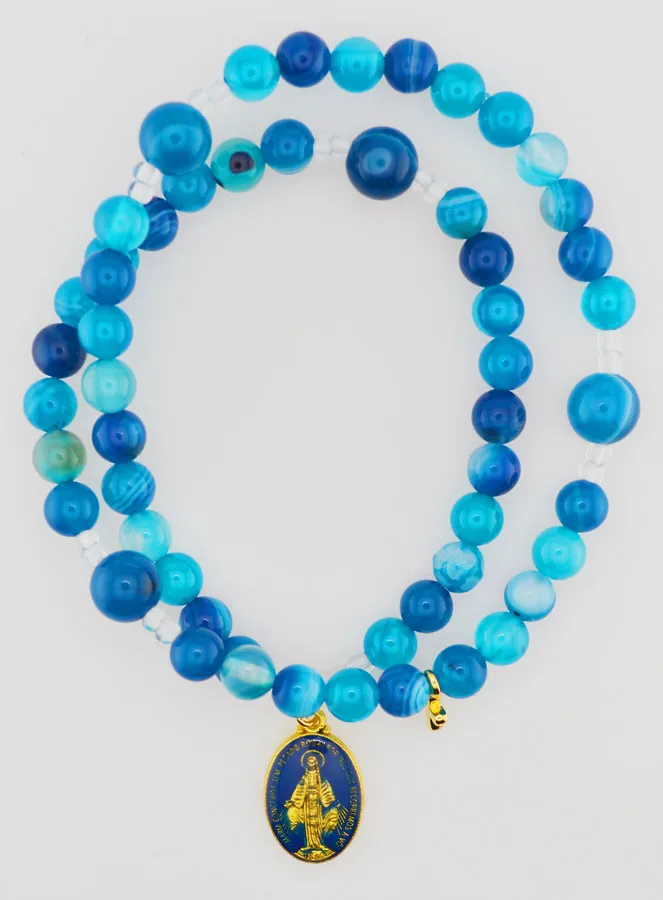 Rosenkranz Wundertätige Medaille aus Echtem Achat (pic 1)