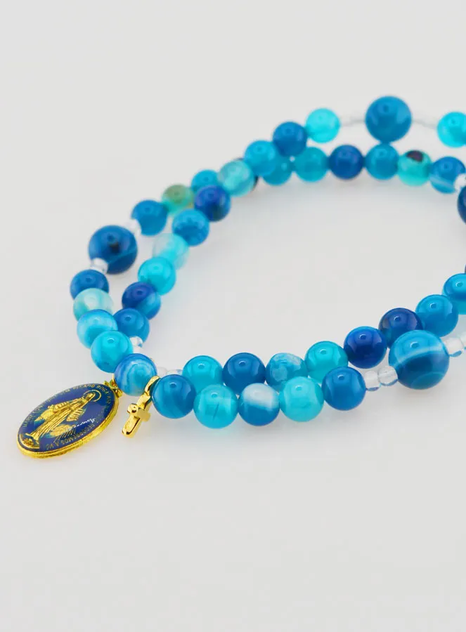 Rosenkranz Wundertätige Medaille aus Echtem Achat (pic 3)