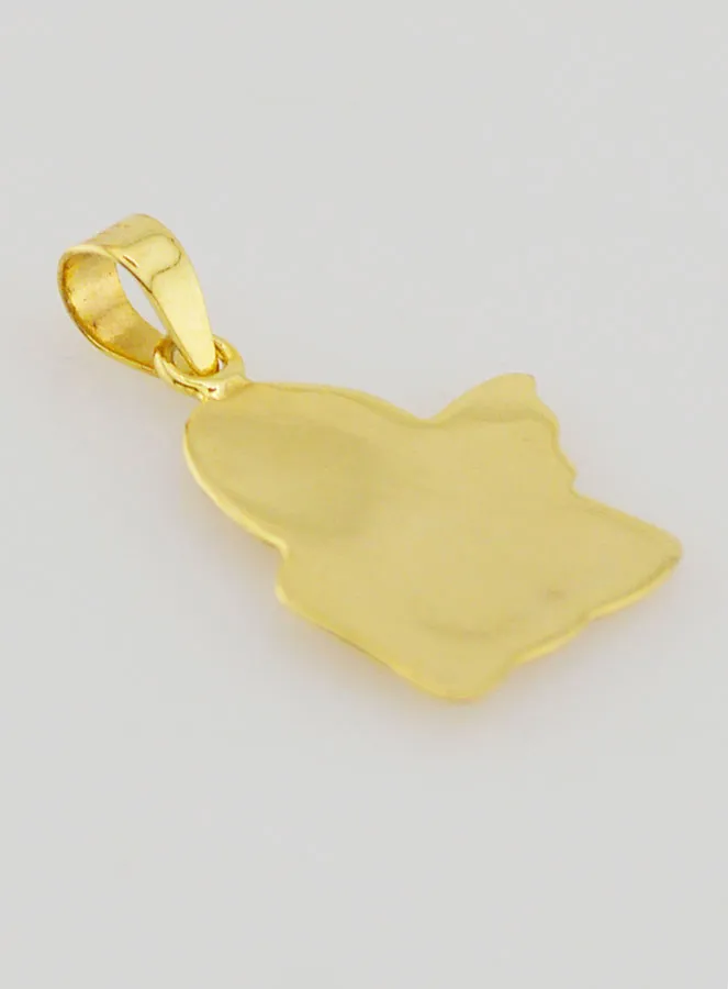 Schutzengel Medaille aus 375er Gold – 14mm (pic 4)