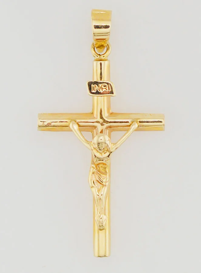 Anhänger Kreuz Jesu aus 9 Karat Gold – 25mm (pic 1)