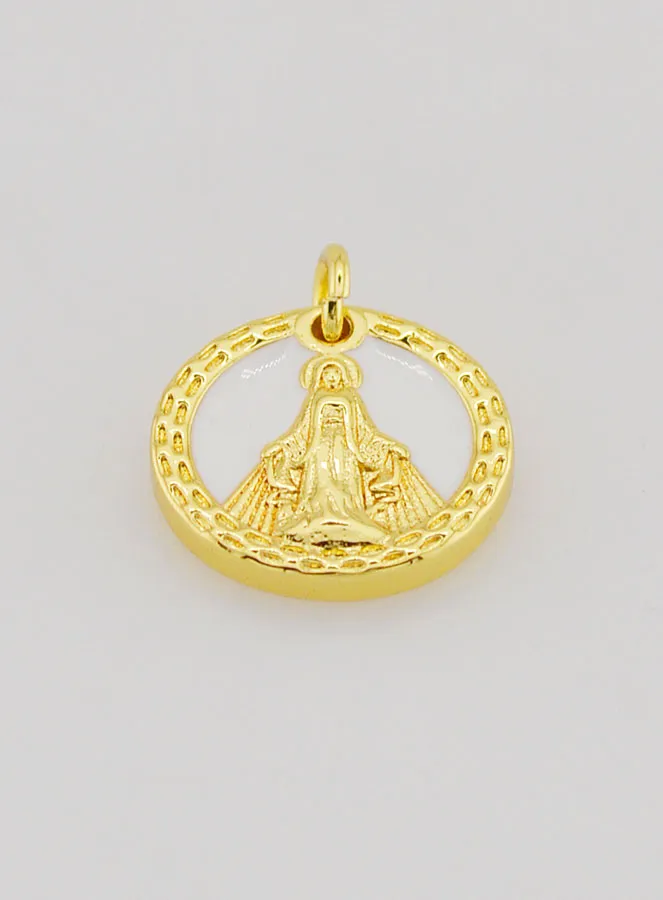 Anhänger Wunderbare Jungfrau Maria aus Perlmutt – 15 mm (pic 2)