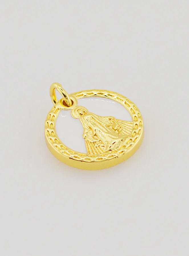 Anhänger Wunderbare Jungfrau Maria aus Perlmutt – 15 mm (pic 3)