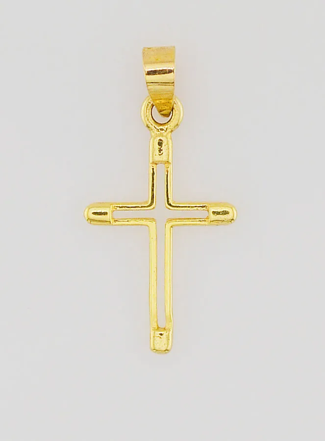 Anhänger Kreuz Kontur 15 mm – 9K Gold (pic 1)