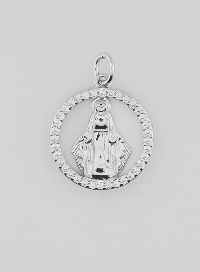 Medaille der Wunderbaren Madonna aus Perlmutt – 15 mm (pic 1)