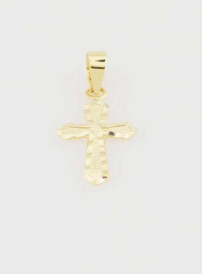 Anhänger Verziertes Kreuz 15mm – 9K Gold (pic 2)