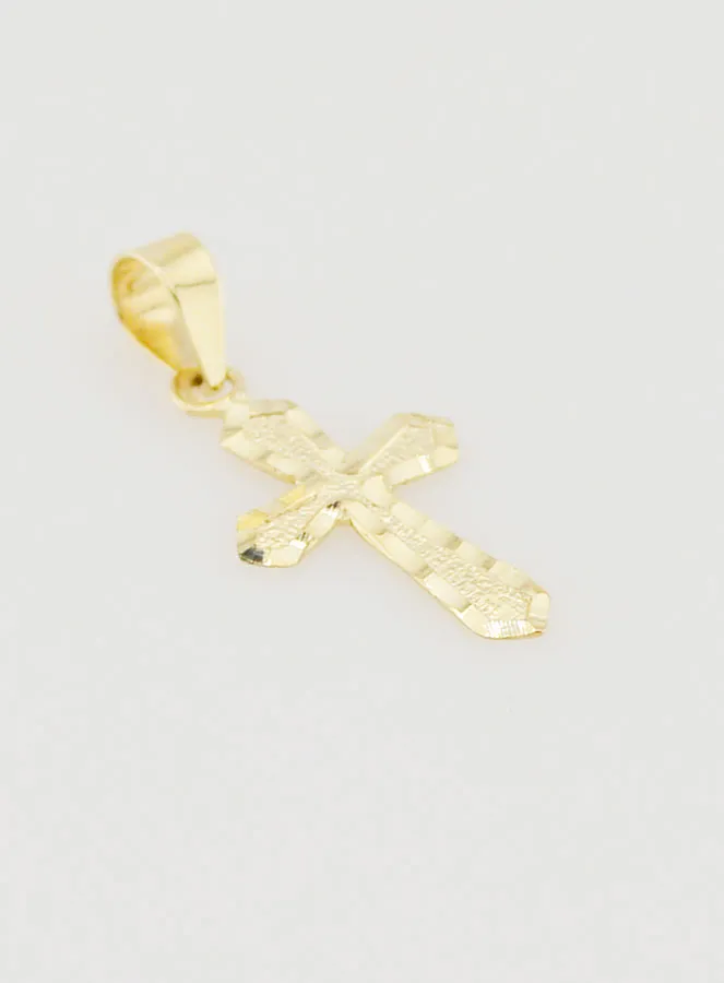 Anhänger Verziertes Kreuz 15mm – 9K Gold (pic 3)