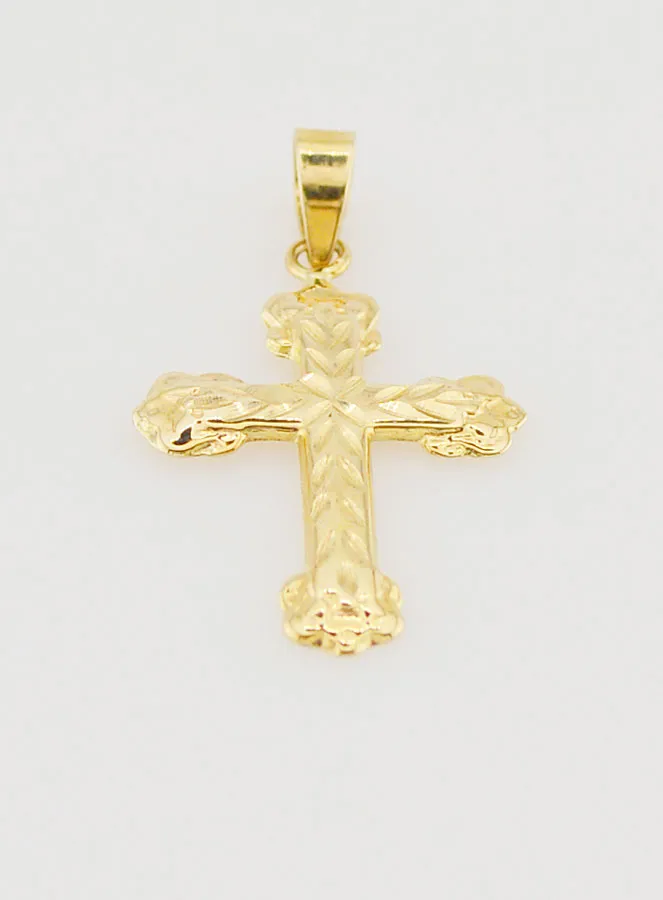 Anhänger Barock Kreuz 20mm – 9K Gold (pic 2)