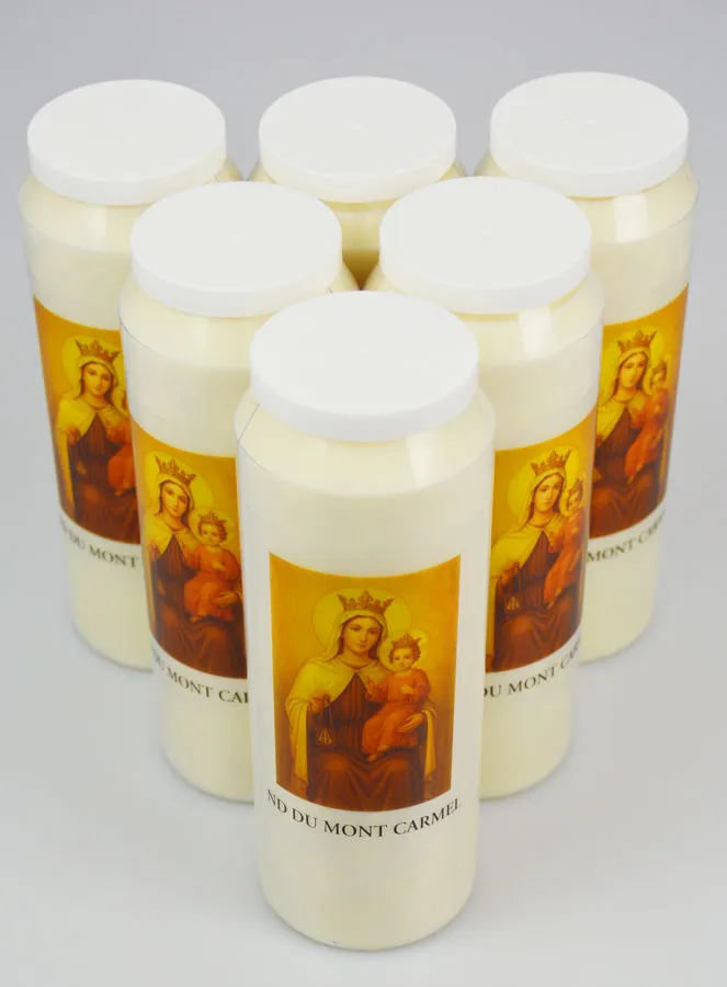 Set 6 Novenenkerzen Mutter Gottes vom Berge Karmel (pic 2)