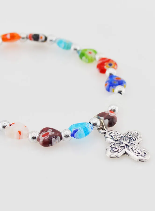 Religiöses Armband mit Kreuz – Herz Perlen (pic 3)