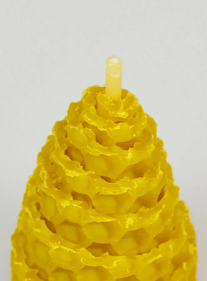 Kegelkerze aus 100 % Natürlichem Bienenwachs - 5cm (pic 4)