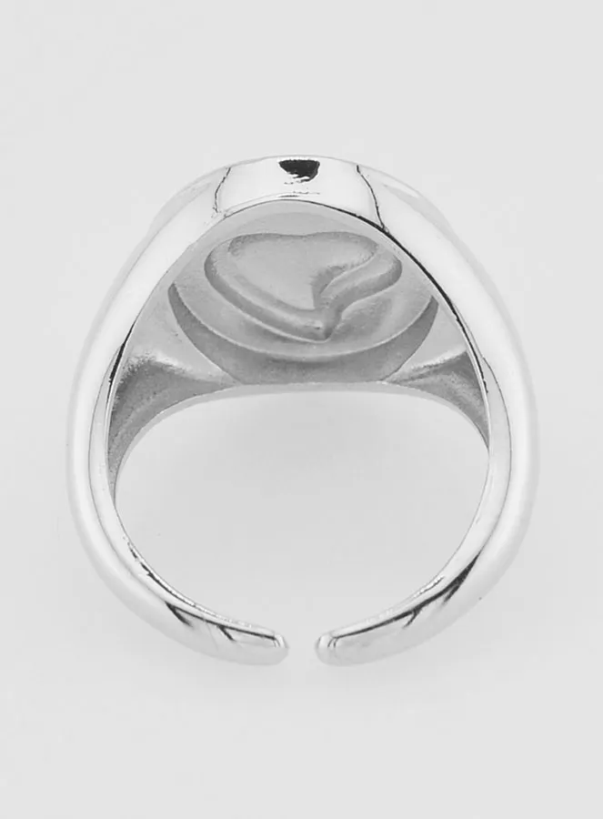 Verstellbarer Siegelring Ex Voto aus Silberfarbenem Messing (pic 4)