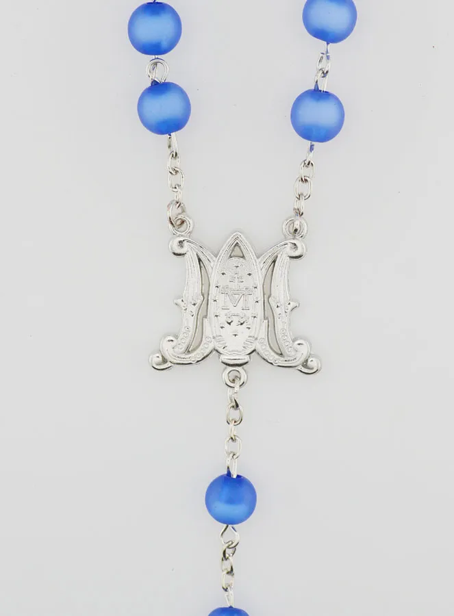 Rosenkranz Blaue Perlen und Wundertätige Medaille (pic 4)
