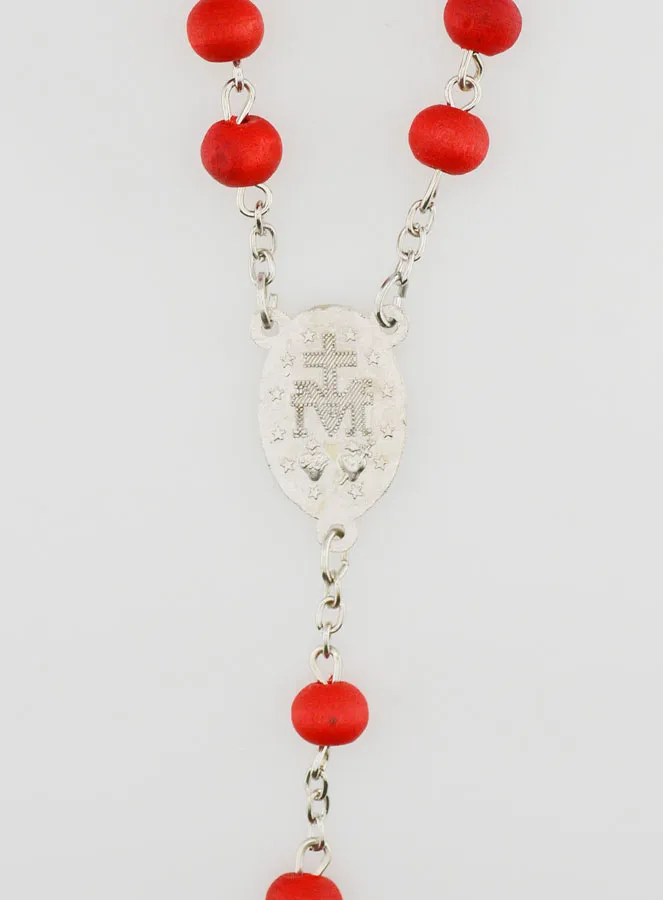 Rosenkranz Medaille Wundertätige Madonna aus Rosenholz (pic 4)