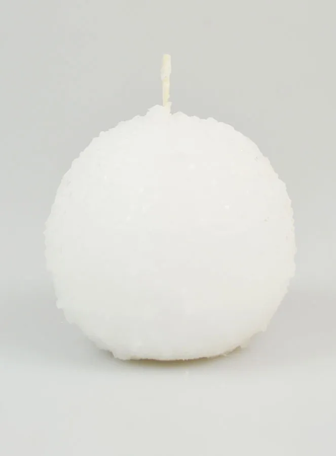 Weihnachtskerze Schneeball – 8cm (pic 1)