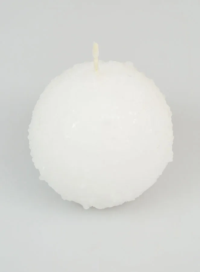Weihnachtskerze Schneeball – 8cm (pic 2)