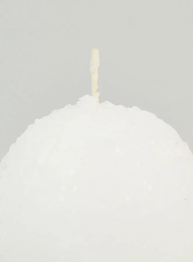 Weihnachtskerze Schneeball – 8cm (pic 3)