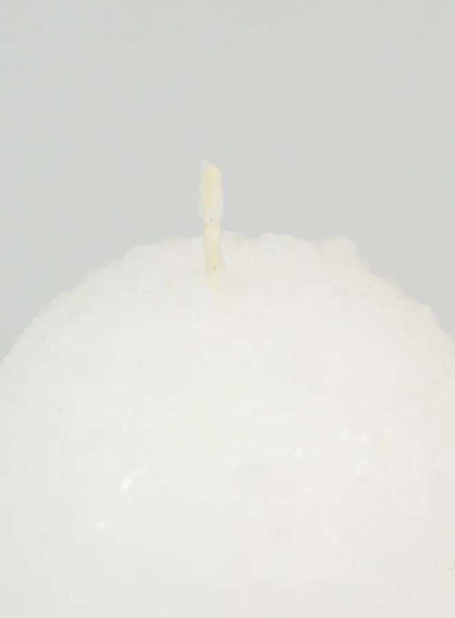 Weihnachtskerze Schneeball – 8cm (pic 4)
