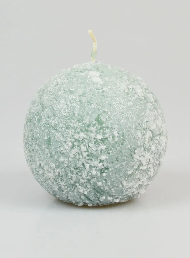 Weihnachtskerze Eis Kugel 8 cm – Grün (pic 1)