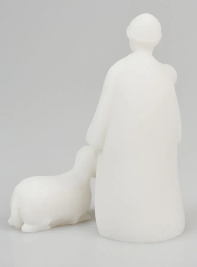Weihnachtskrippe aus Alabaster Hirte und Schaf - 9 cm (pic 4)