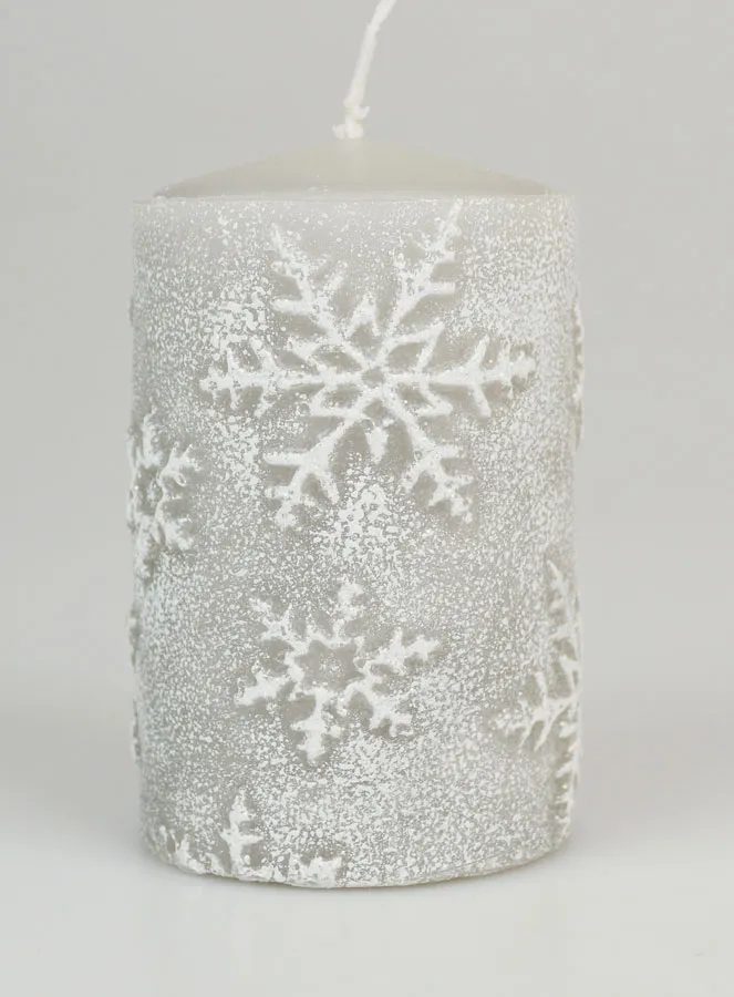 Dekokerze Schnee Kristalle - Silber (pic 1)