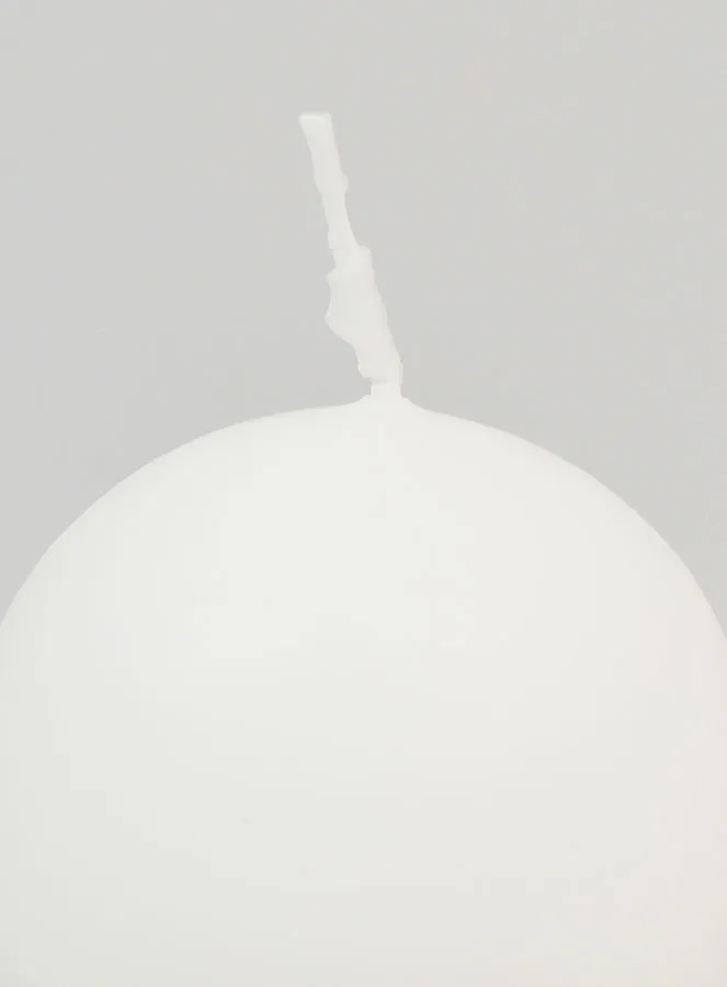 Deko Kugelkerze 60mm – Weiß (pic 3)