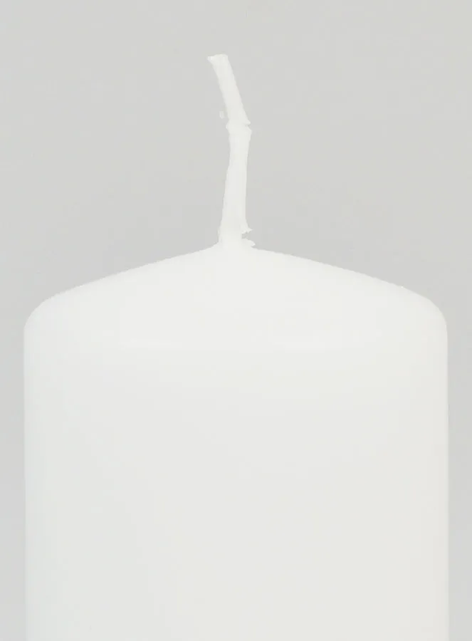 Dekokerze Stumpenkerze 70mm – Weiß (pic 3)