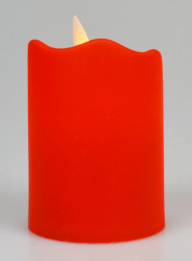 Elektrische Votivkerze mit Batterie – Rot (pic 4)