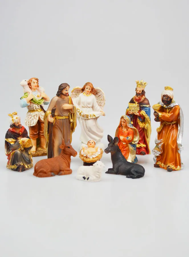 Weihnachtskrippe mit 11 Figuren - 8cm (pic 1)