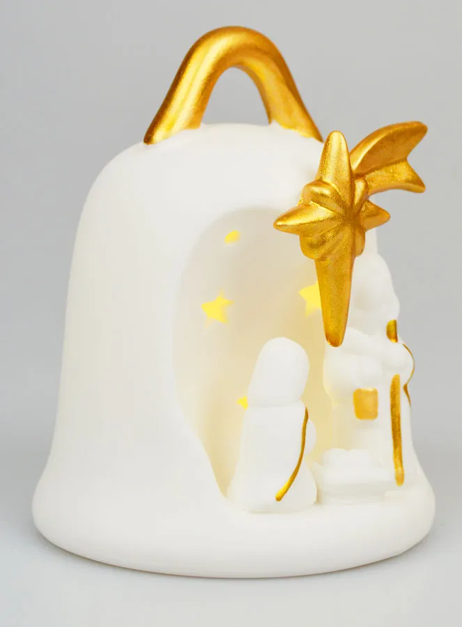 Weihnachtskrippenfigur Leuchtende Glocke - 14cm (pic 3)