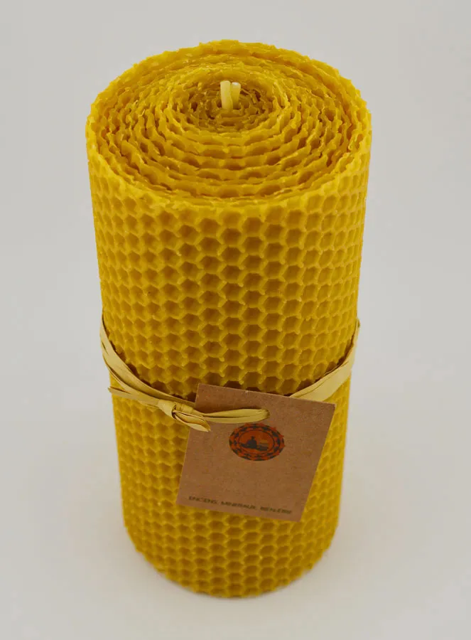 100 % Natürliche Bienenwachs Kerze– 15x6cm (pic 2)