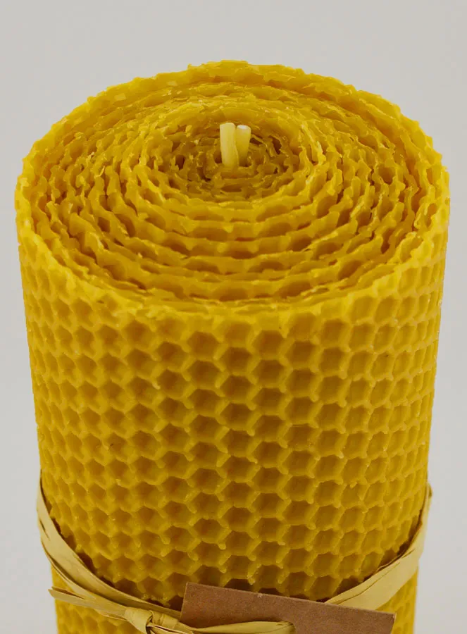 100 % Natürliche Bienenwachs Kerze– 15x6cm (pic 4)