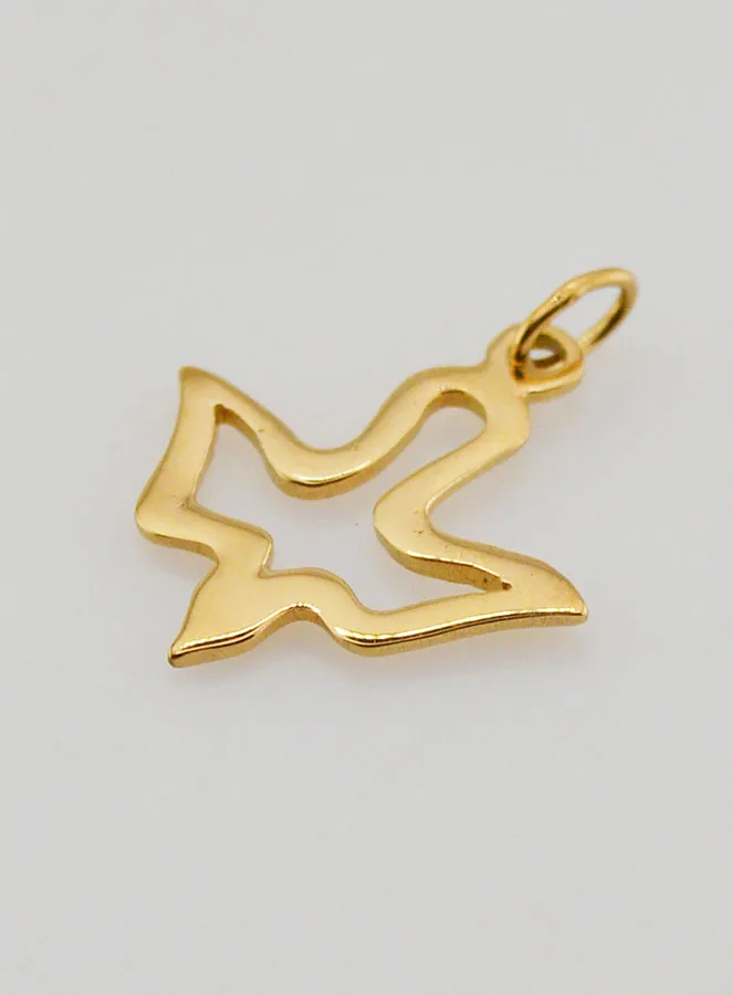 Medaille des Heiligen Geistes aus Goldfarbenem Edelstahl (pic 3)