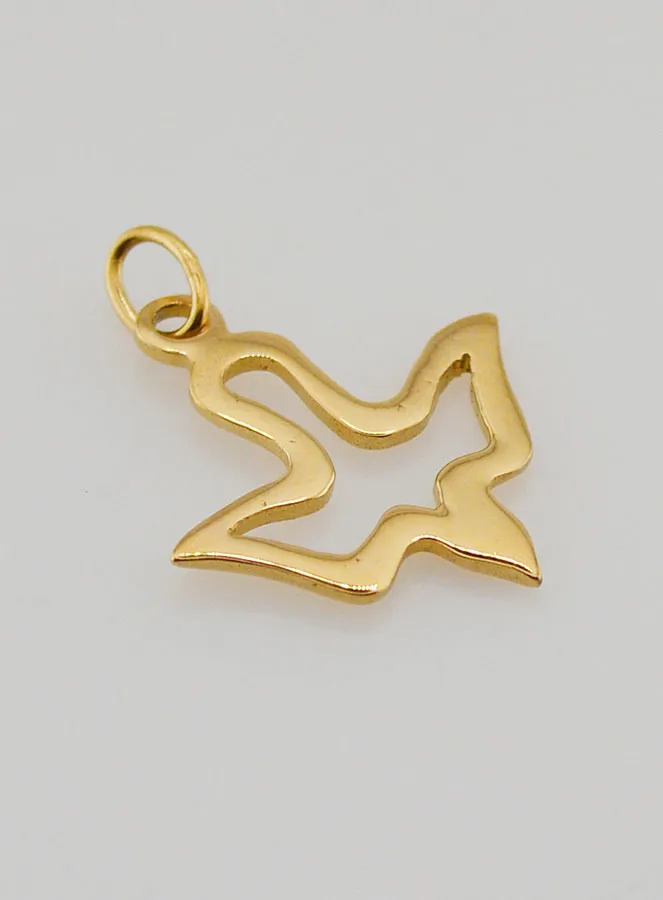 Medaille des Heiligen Geistes aus Goldfarbenem Edelstahl (pic 4)