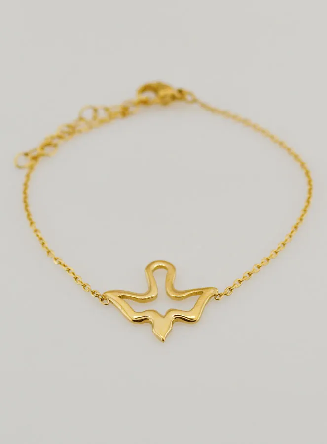 Armband Heiliger Geist Filigrane aus Goldfarbenem Edelstahl (pic 2)