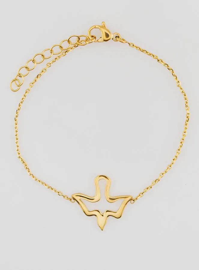 Armband Firmung Heiliger Geist aus Goldfarbenem Edelstahl (pic 1)