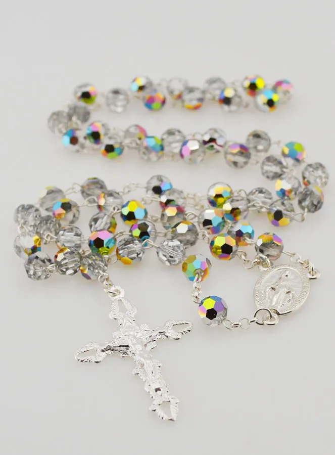 Rosenkranz Wundertätige Madonna 925er Silber und Kristall (pic 2)