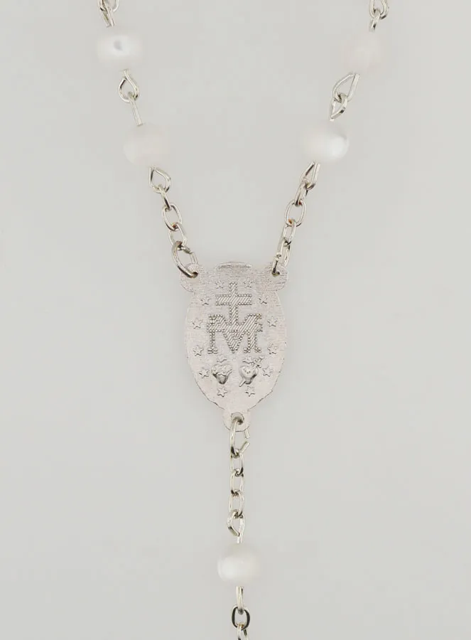 Rosenkranz Wundertätige Madonna Weiße Perlen (pic 4)