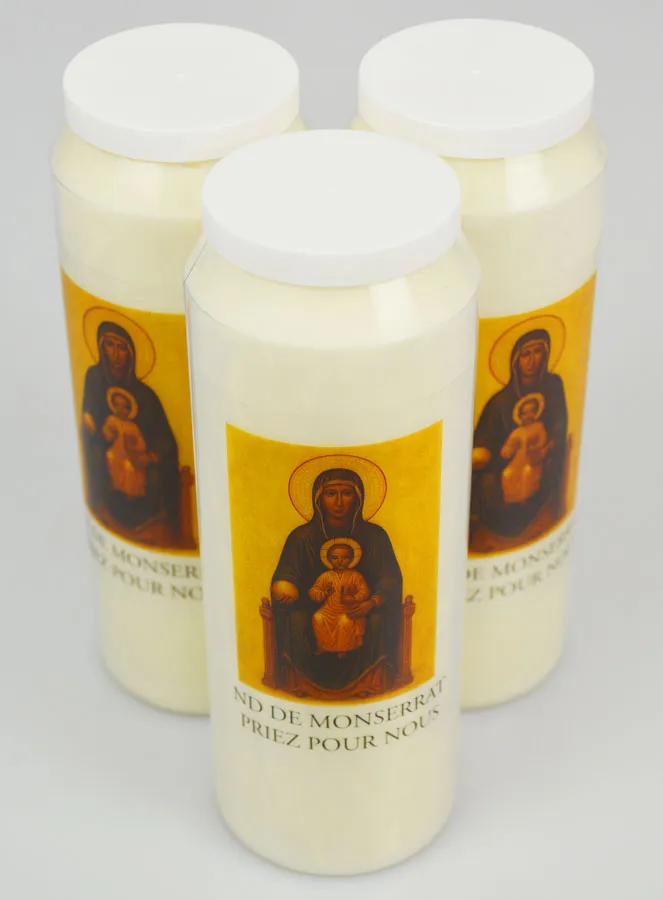 Set 3 Novenenkerzen Unsere Liebe Frau von Montserrat (pic 2)