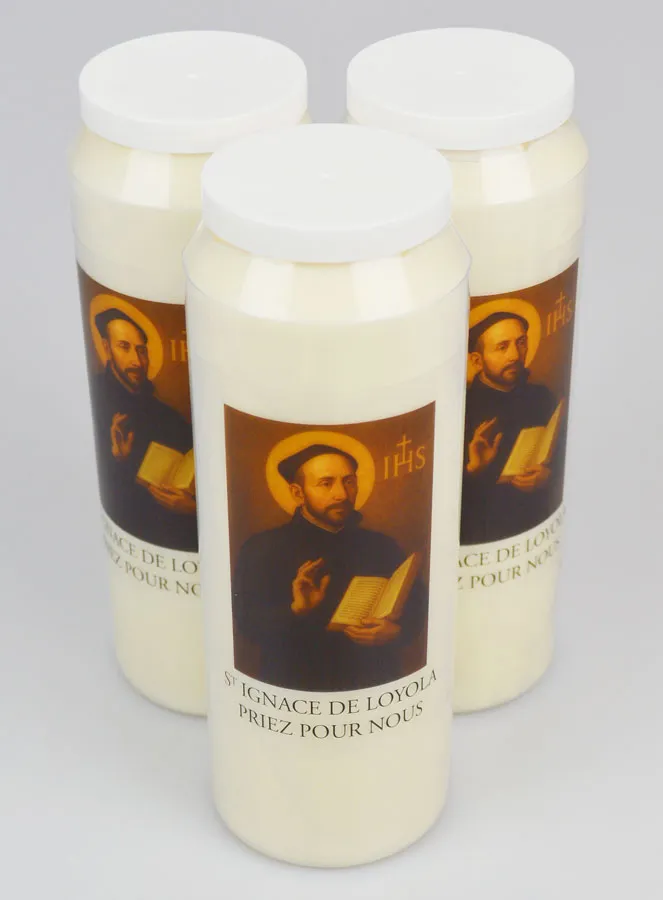 Set 3 Novenenkerzen zum Heiligen Ignatius von Loyola (pic 2)