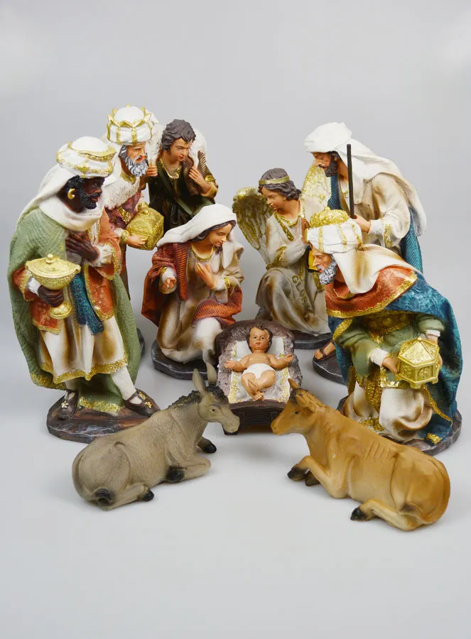 Komplette Weihnachtskrippe 11 Figuren – 30cm (pic 1)