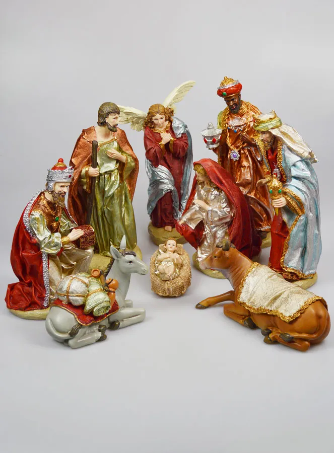 Komplette Weihnachtskrippe mit 11 Figuren – 30cm (pic 1)